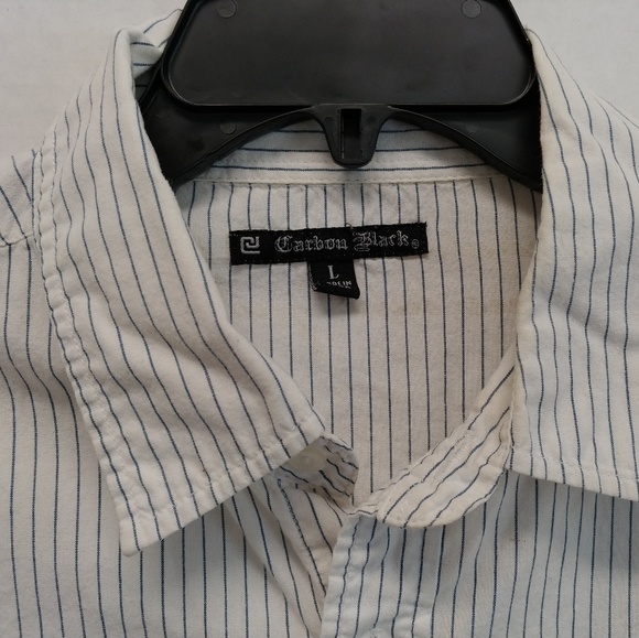 Men's Long Sleeve Carbon Black button down sz L - Picture 2 of 8